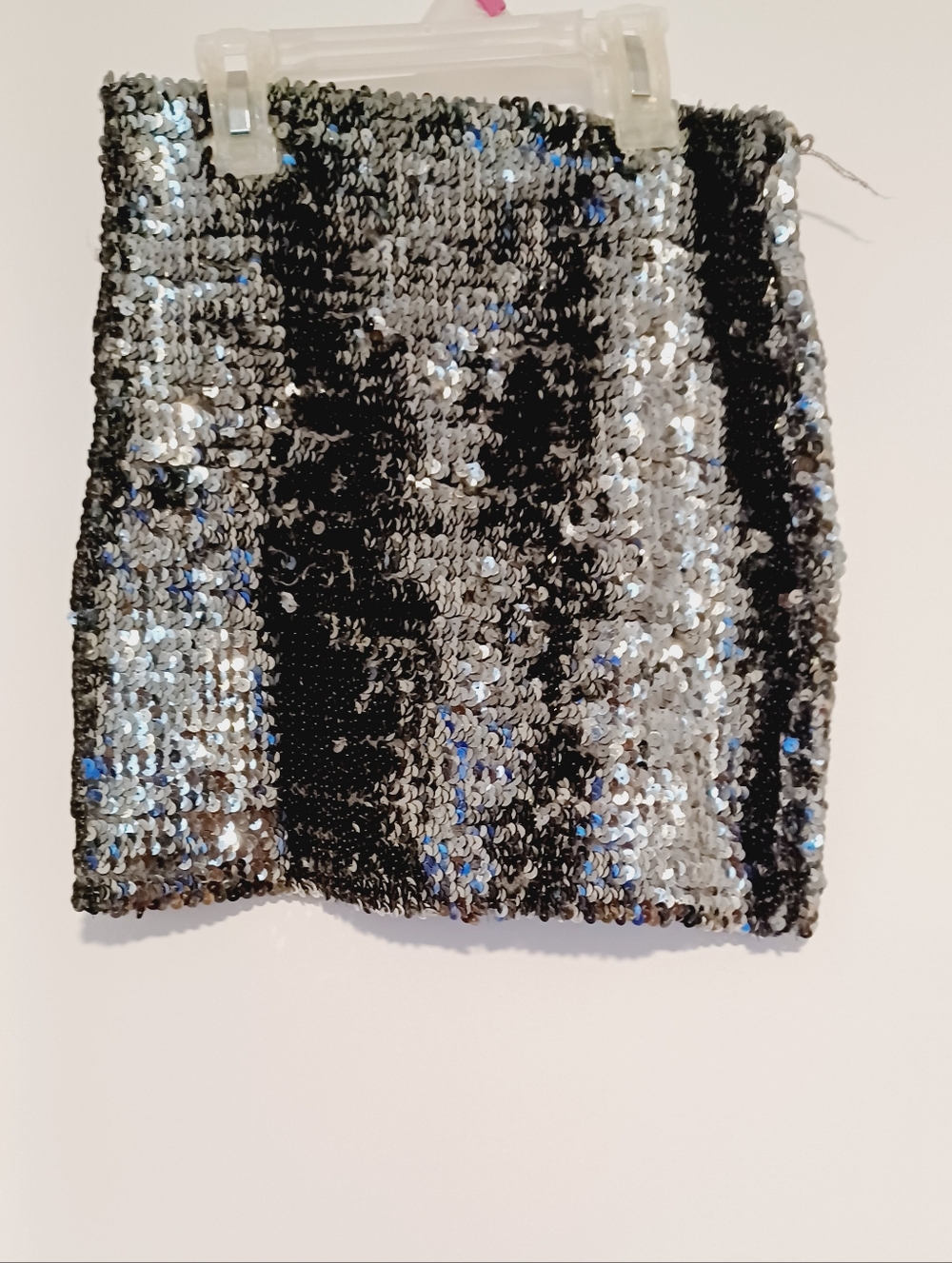 XXI Black and Silver Sequin Mini Skirt